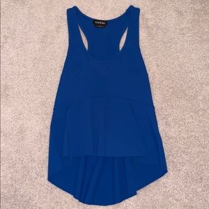 Blue peplum Bebe top